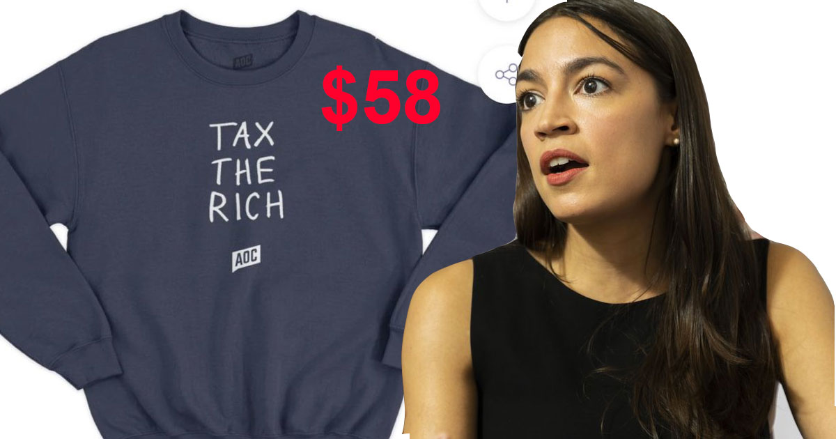 aoc expensive sweatshirt